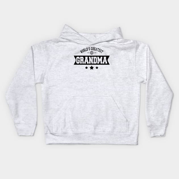 Grandma - World's greatest grandma Kids Hoodie by KC Happy Shop